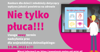 Konkurs “Nie tylko płuca!” – przedłużenie terminu nadsyłania prac dla woj. dolnośląskiego!