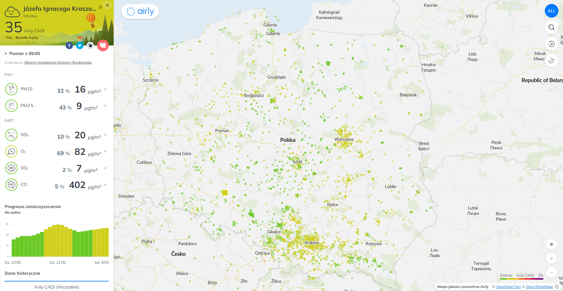 Portal internetowy „MyAirly”. Data dostępu 11.07.2024 r.