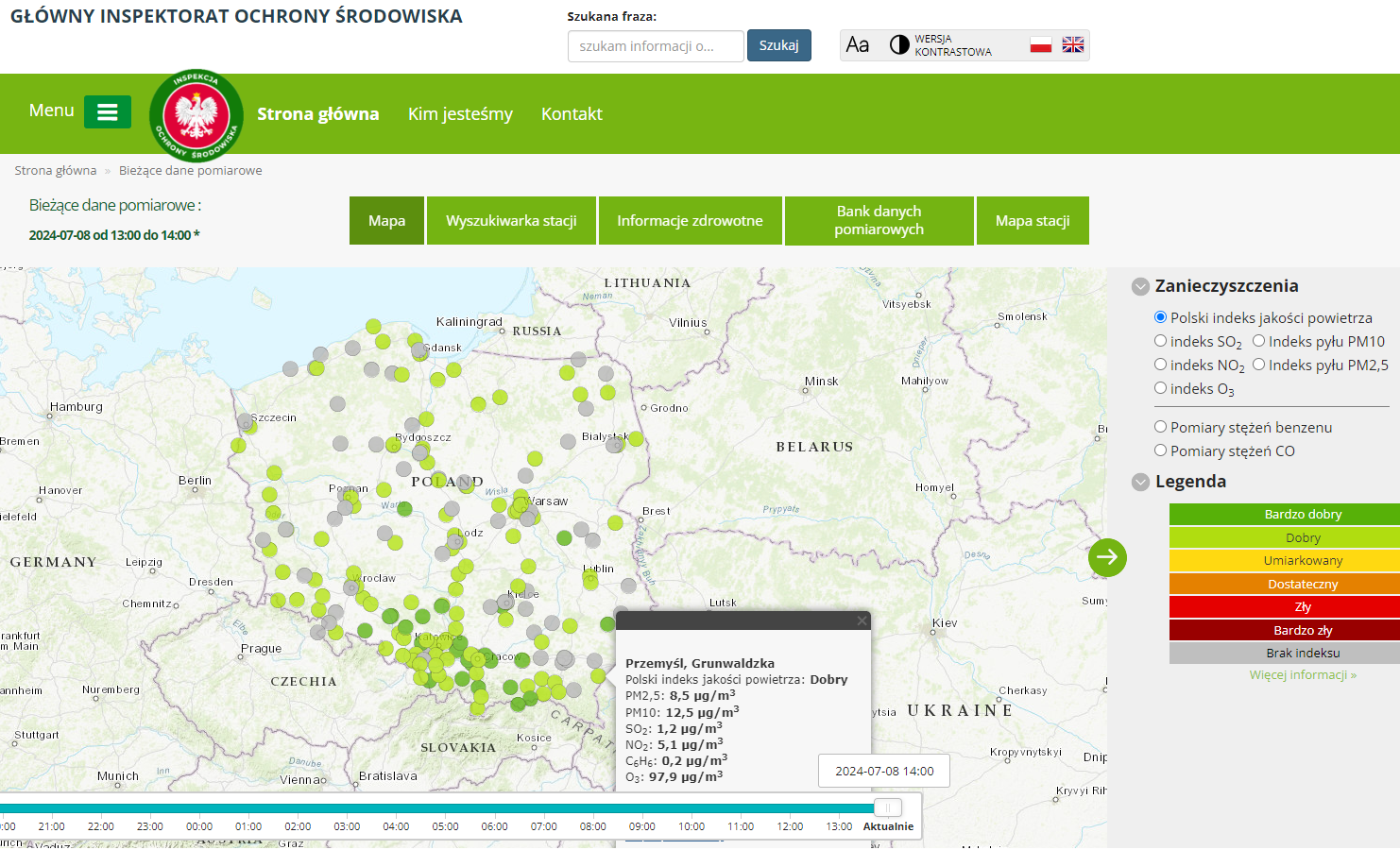 Geoportal Głównego Inspektortu Ochrony Środowiska. Data dostępu 11.07.2024 r.